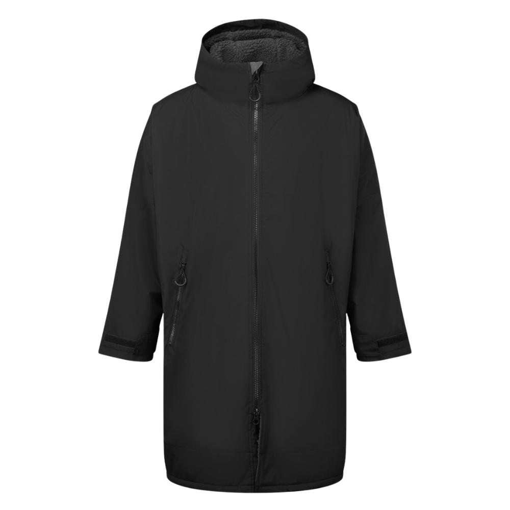 Strength Collection | Breathe Hydrate Repeat All Weather Robe | Black & Grey