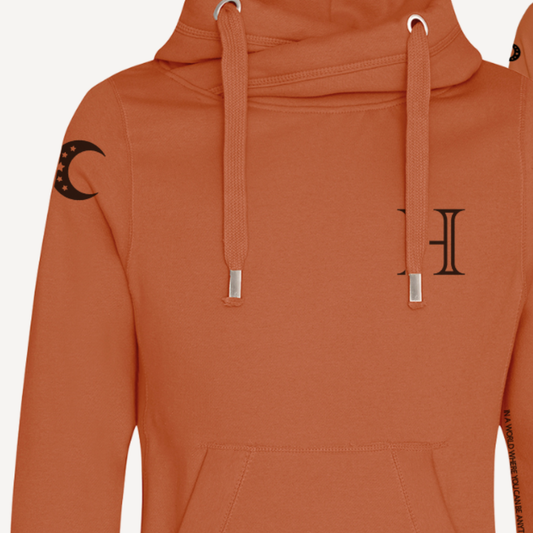 GROUND | Ginger Cross Neck Hoodie | Heavyweight Any Gender Hoodie
