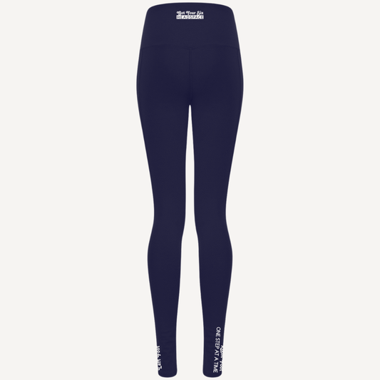 Navy Blue Fitted Leggings with Pocket | Adult Leggings
