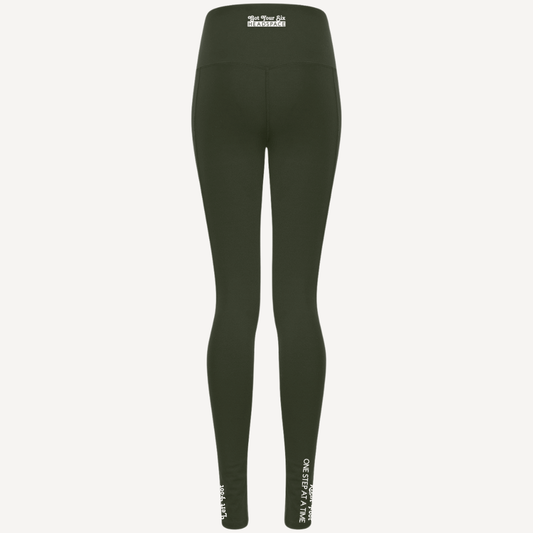 Olive Fitted Leggings with Pocket | Adult Leggings