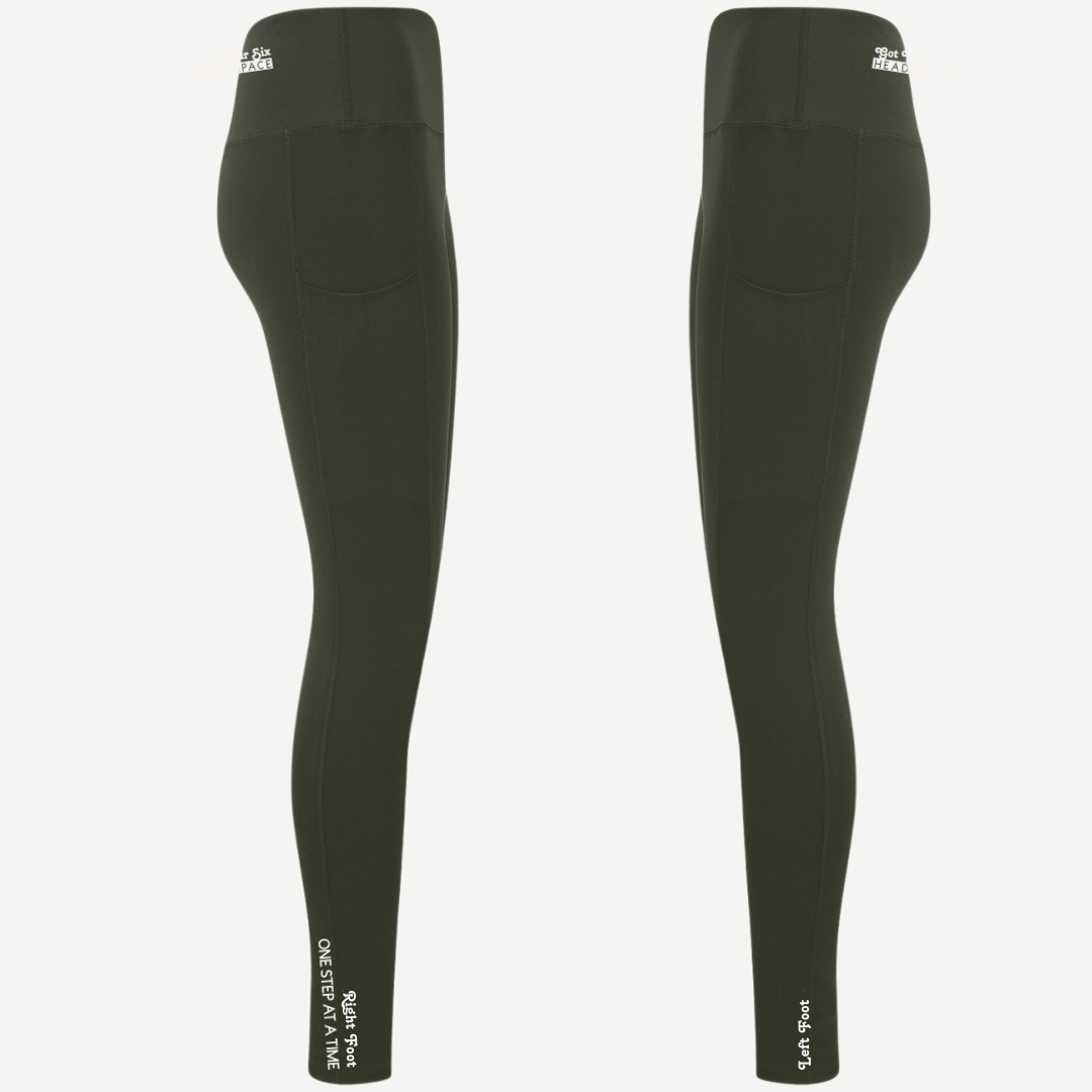 Olive Fitted Leggings with Pocket | Adult Leggings
