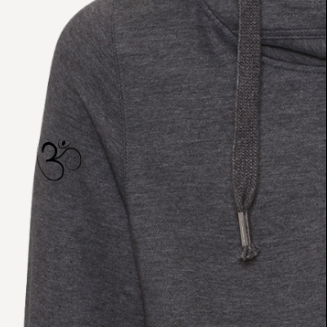 STRENGTH | Charcoal Cross Neck Hoodie | Heavyweight Any Gender Hoodie