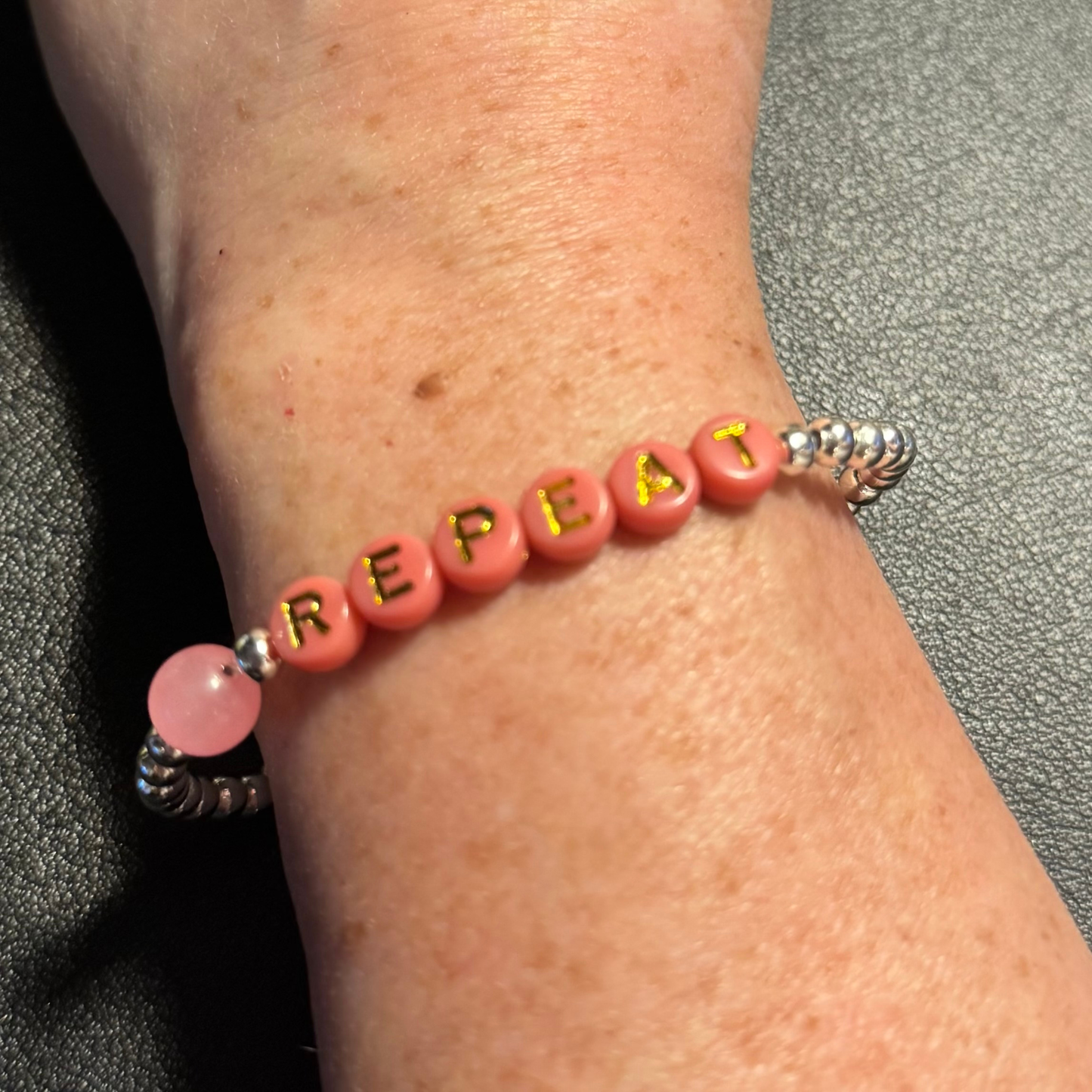 REPEAT Bracelet | Got Your Six BSpoke Bracelets | Silver and Pink Bracelet