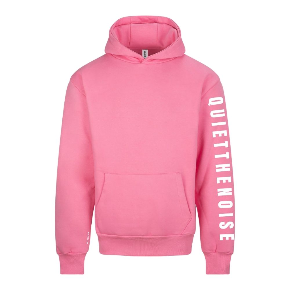 Quiet The Noise Range | Mental Health Hoodie | Bubblegum Pink