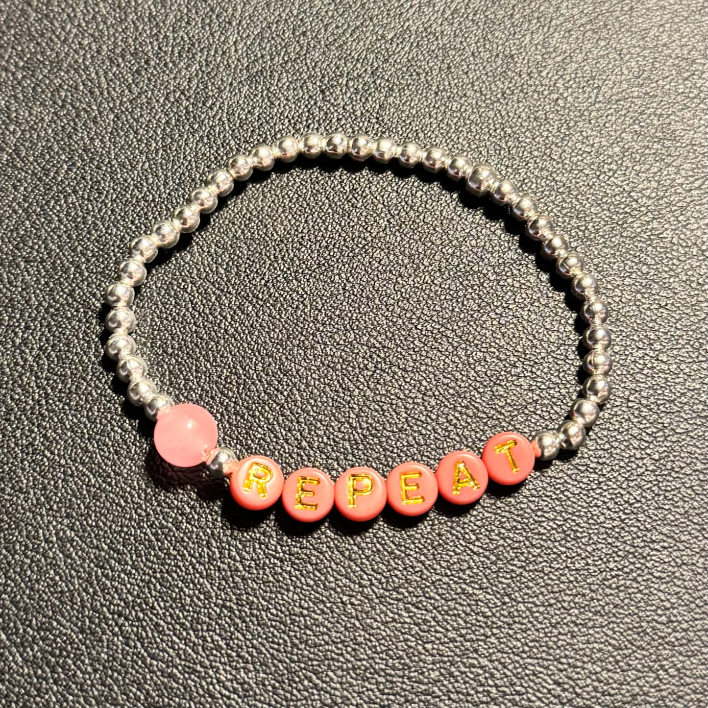 REPEAT Bracelet | Got Your Six BSpoke Bracelets | Silver and Pink Bracelet