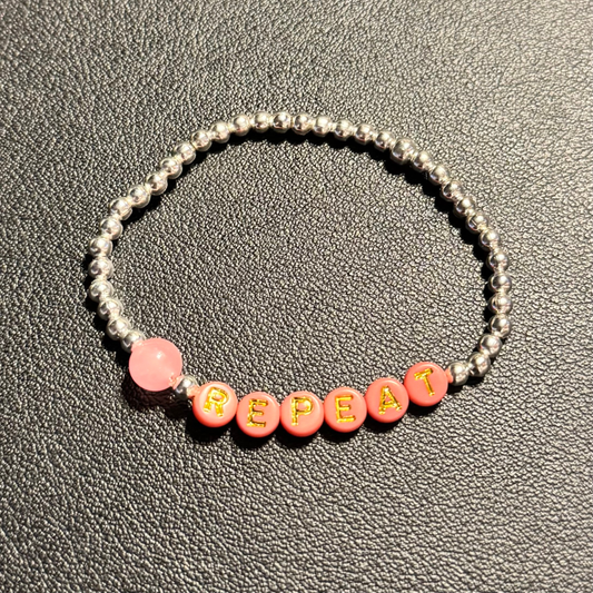 REPEAT Bracelet | Got Your Six BSpoke Bracelets | Silver and Pink Bracelet