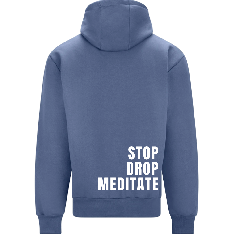Stop Drop Meditate Range | Mental Health Hoodie | Airforce Blue