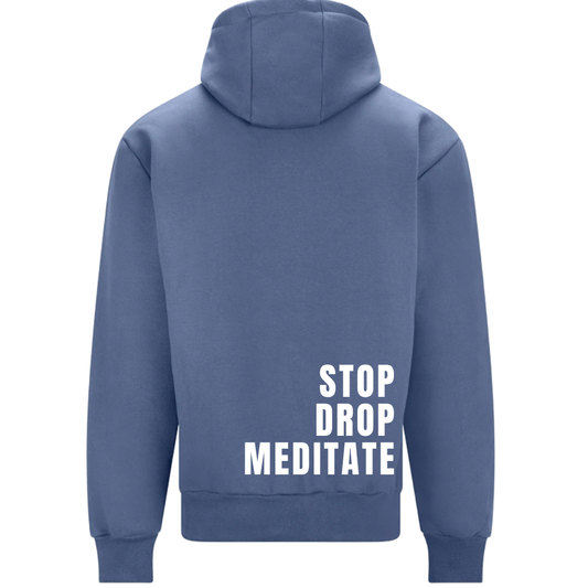 Stop Drop Meditate Range | Mental Health Hoodie | Airforce Blue