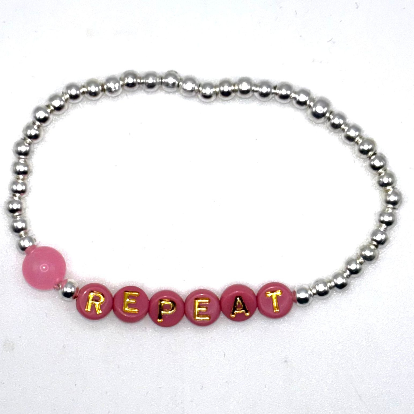 REPEAT Bracelet | Got Your Six BSpoke Bracelets | Silver and Pink Bracelet