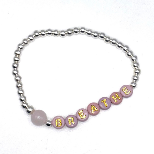 BREATHE Bracelet | Got Your Six BSpoke Bracelets | Silver and Rose Bracelet