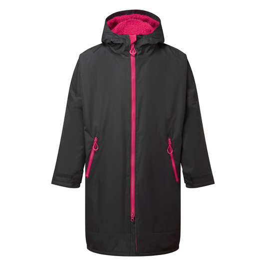 Selfies Collection | Headspace All Weather Coat | Charcoal and Hot Pink