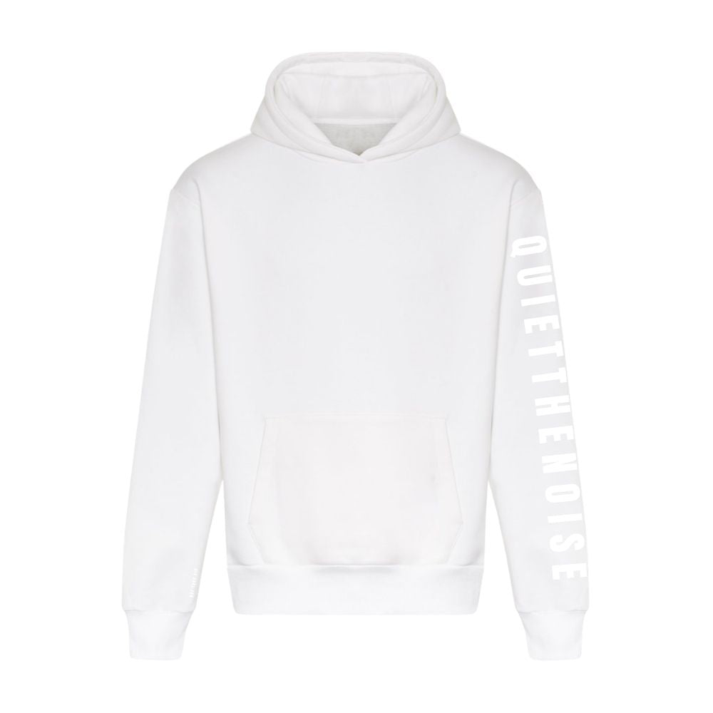 Quiet The Noise Range | Mental Health Hoodie | White