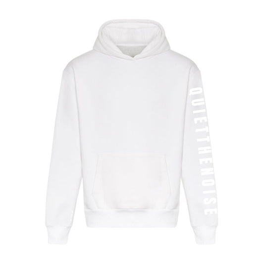 Quiet The Noise Range | Mental Health Hoodie | White