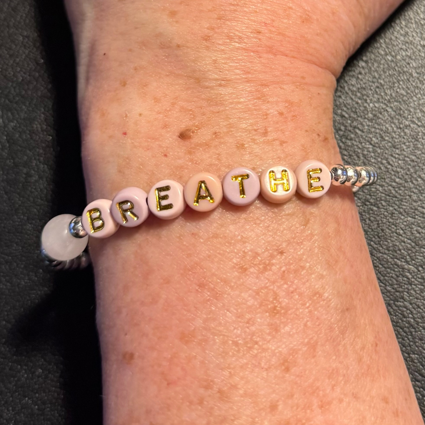 BREATHE Bracelet | Got Your Six BSpoke Bracelets | Silver and Rose Bracelet