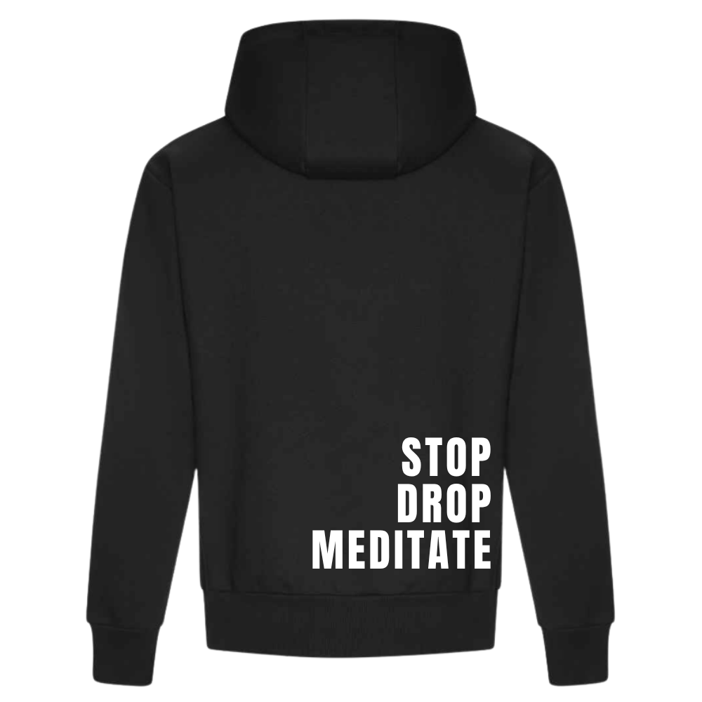 Stop Drop Meditate Range | Mental Health Hoodie | Black