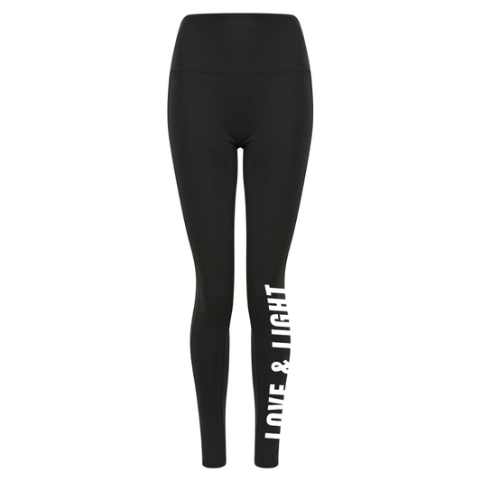 Love & Light Range | Black Fitted Leggings | Adult Leggings