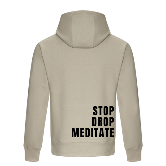 Stop Drop Meditate Range | Mental Health Hoodie | Stone