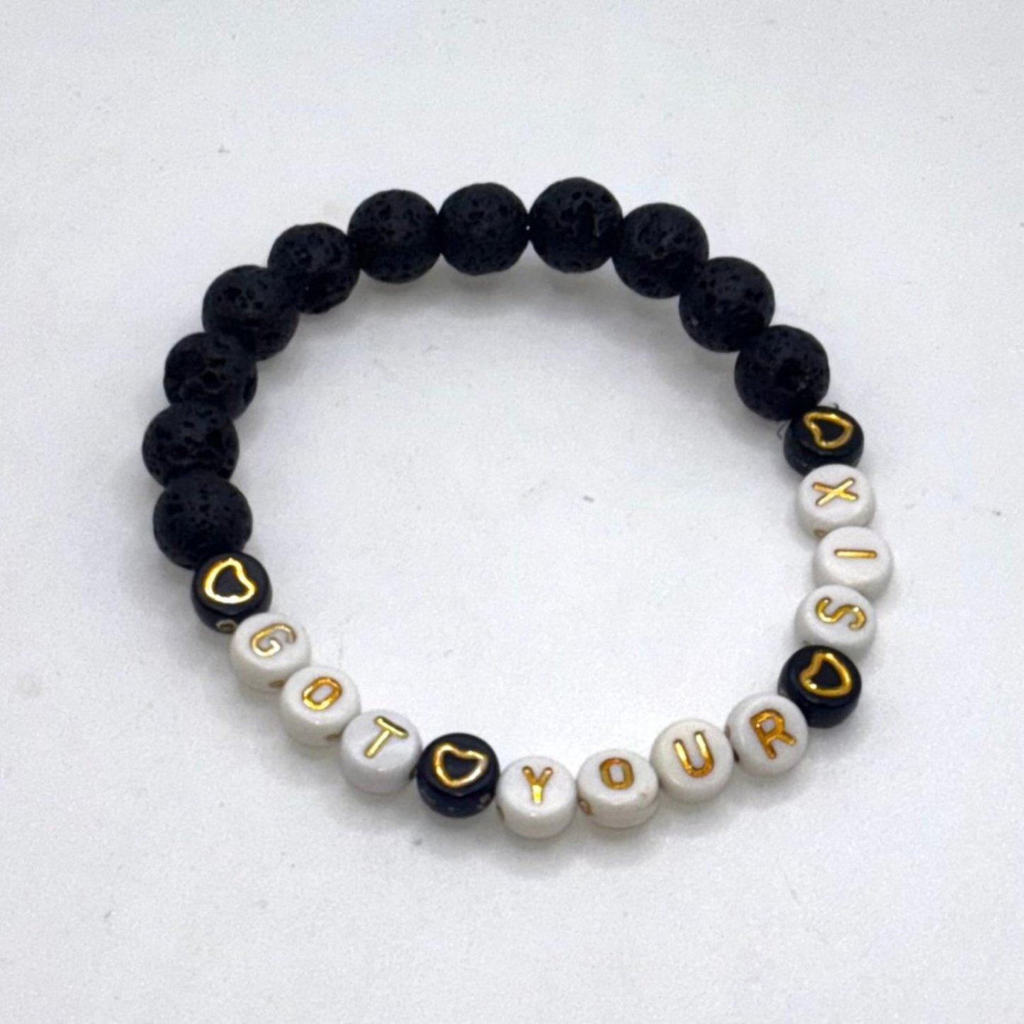 GOT YOUR SIX Bracelet | Got Your Six BSpoke Bracelets | Black and White Bracelet