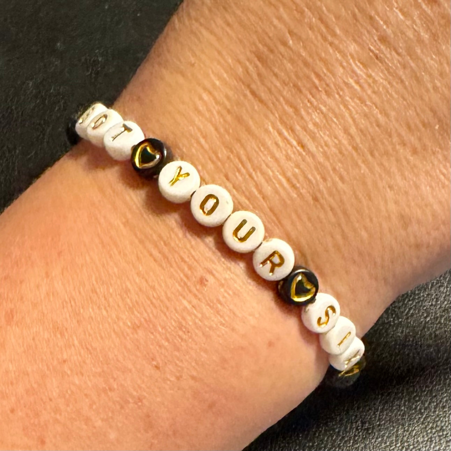 GOT YOUR SIX Bracelet | Got Your Six BSpoke Bracelets | Black and White Bracelet