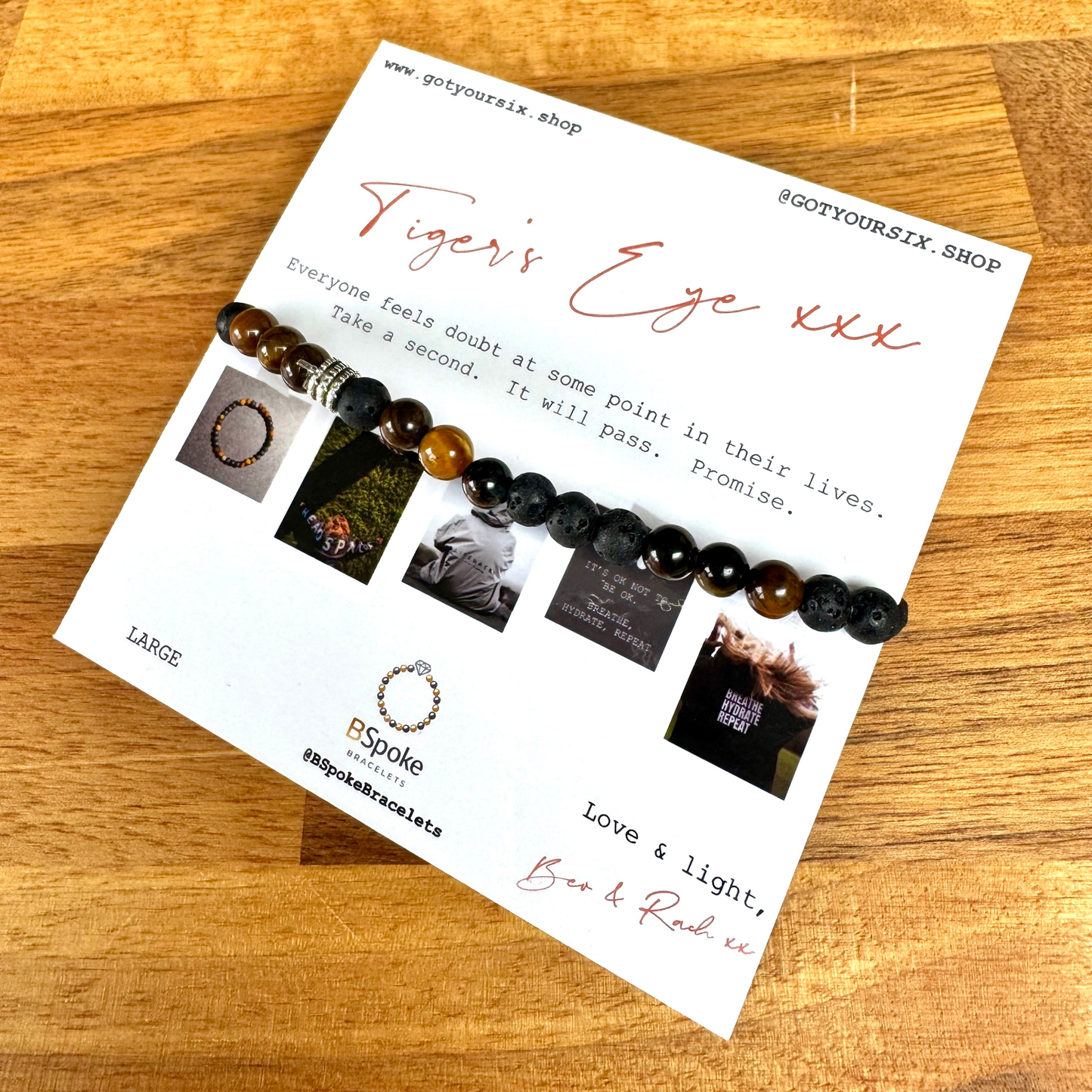 Tiger's Eye Bracelet | Got Your Six BSpoke Bracelets | Black and Earth Bracelet