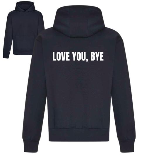 Love You Bye Range | Heavyweight Unisex Hoodie | Navy