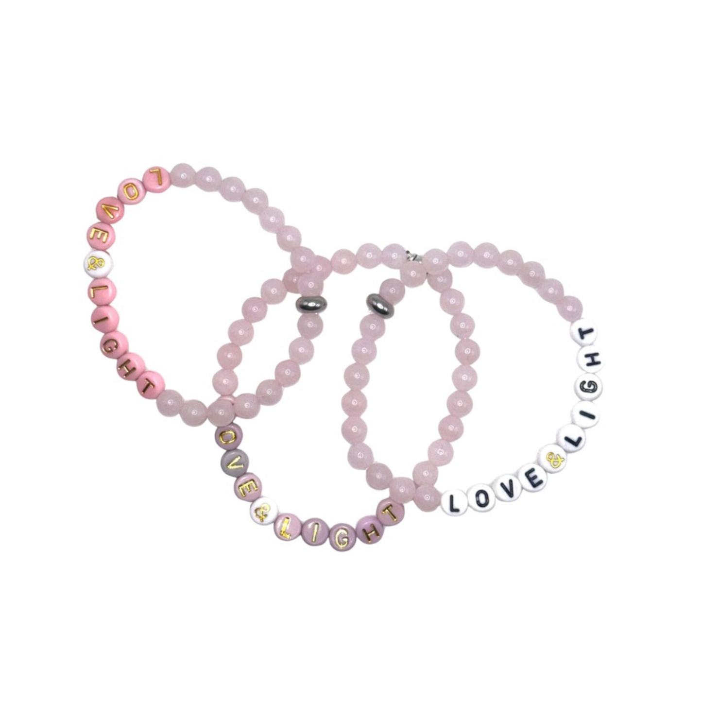 LOVE & LIGHT Heart Bracelet | Got Your Six BSpoke Bracelet | Pink and Red Bracelet