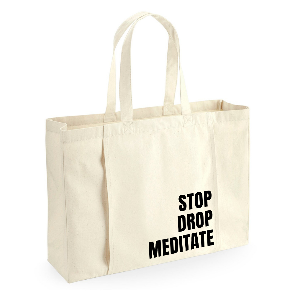 Stop Drop Meditate Yoga Bag | Natural