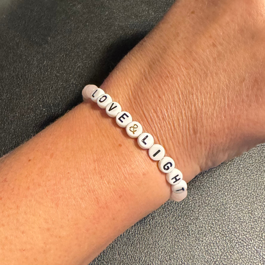 LOVE & LIGHT Rose and White Bracelet | Got Your Six BSpoke Bracelets | Rose and White Bracelet