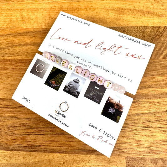 LOVE & LIGHT Multi Pinks Bracelet | Got Your Six BSpoke Bracelets | Multi Pink Bracelet