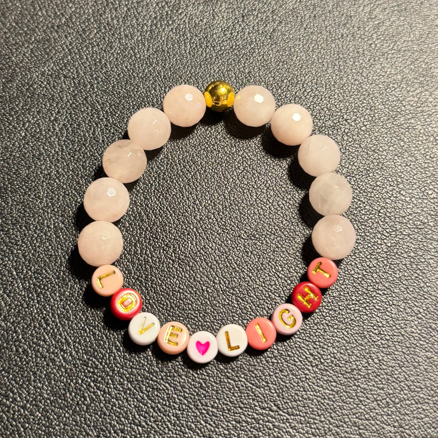 LOVE & LIGHT Heart Bracelet | Got Your Six BSpoke Bracelet | Pink and Red Bracelet