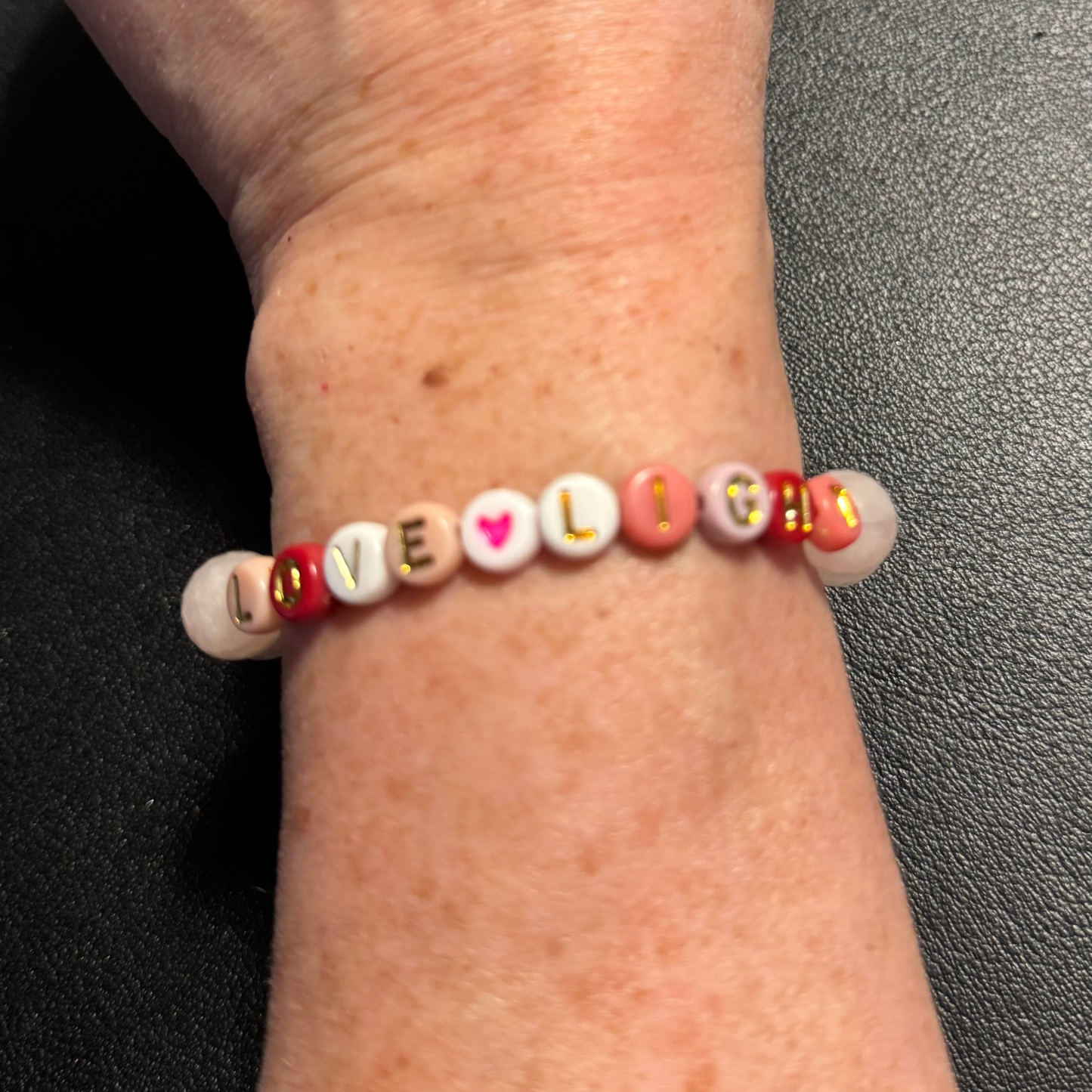 LOVE & LIGHT Heart Bracelet | Got Your Six BSpoke Bracelet | Pink and Red Bracelet