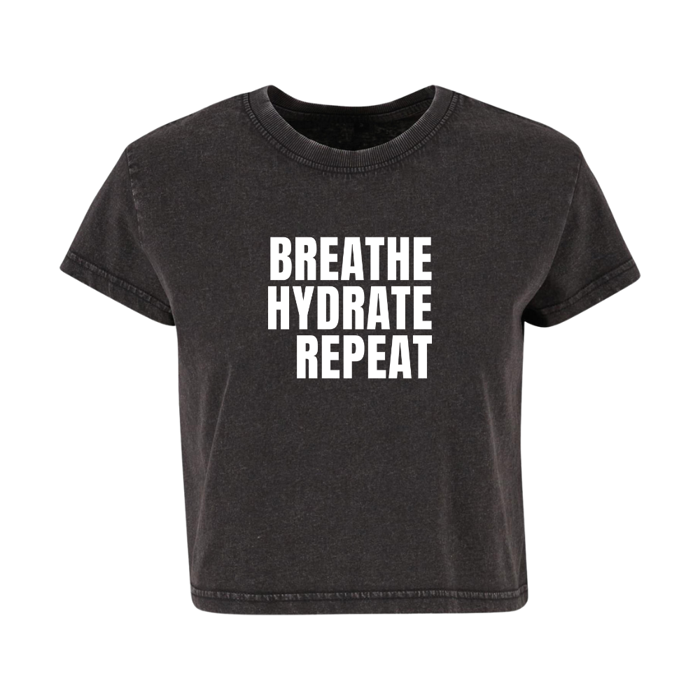 Breathe Hydrate Repeat Range | Vintage Boxy Tee | Black