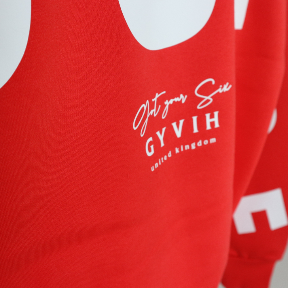 Signature Hoodie | Get Your Six Headspace | Mental Health Hoodie | Soft Red