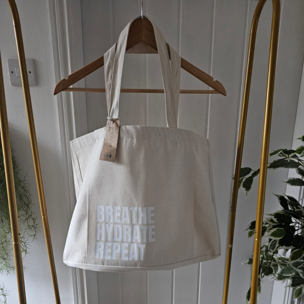 Strength Collection | Breathe Hydrate Repeat Yoga Bag | Natural