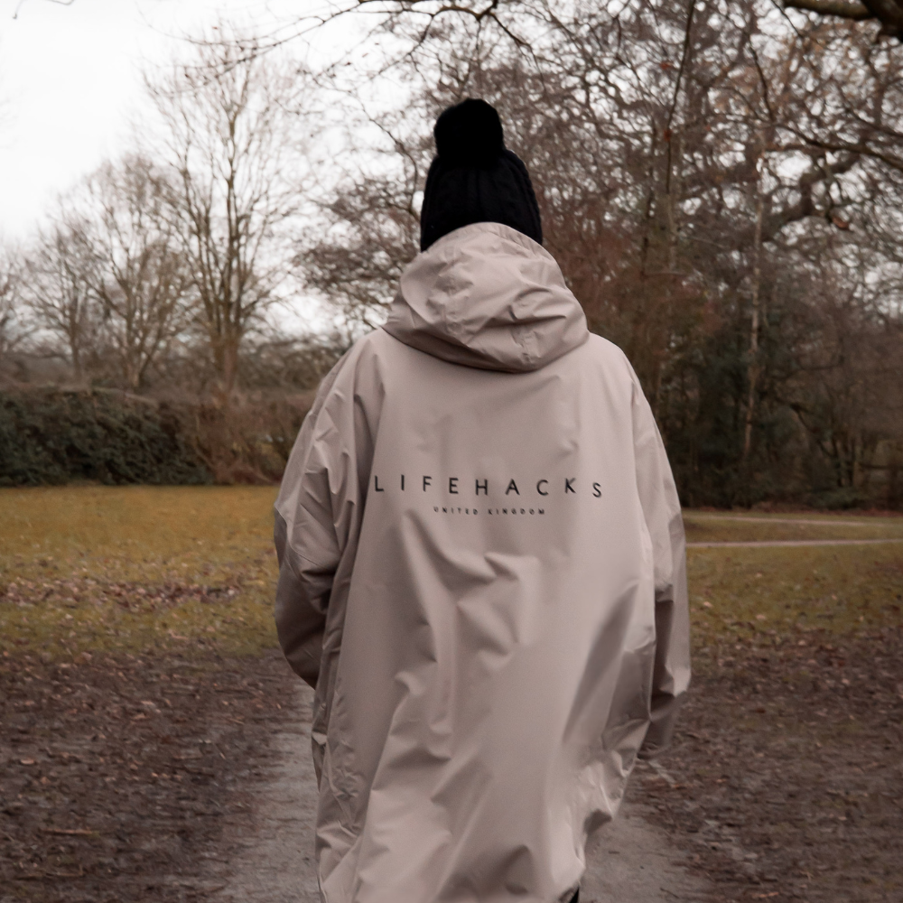 Storyteller Collection | Life Hacks All Weather Robe | Stone and Black