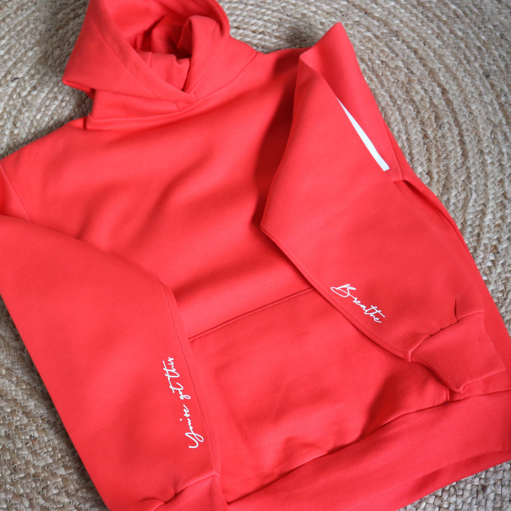 Signature Hoodie | Get Your Six Headspace | Mental Health Hoodie | Soft Red