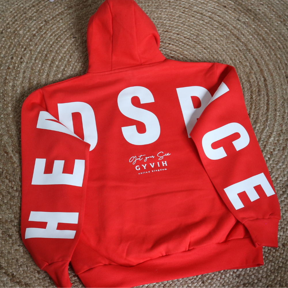 Signature Hoodie | Get Your Six Headspace | Mental Health Hoodie | Soft Red