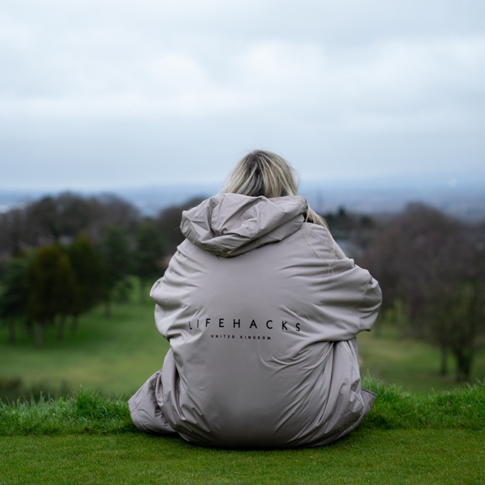 Storyteller Collection | Life Hacks All Weather Robe | Stone and Black