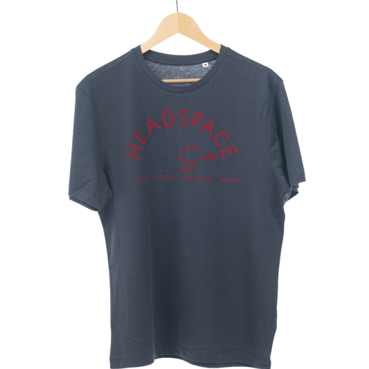Simple T-shirt | HEADSPACE | Charcoal and Red