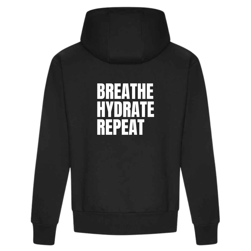 Strength Collection | Breathe Hydrate Repeat Hoodie | Black