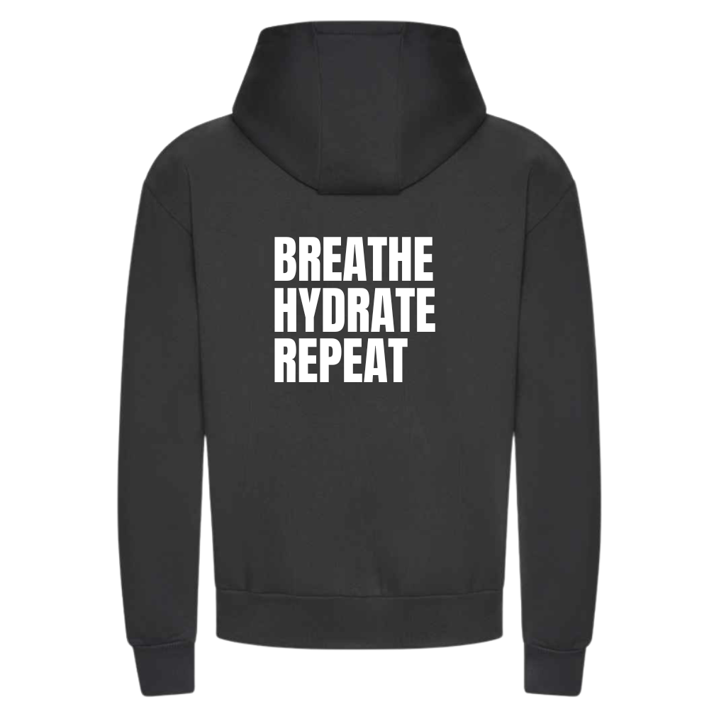 Strength Collection | Breathe Hydrate Repeat Hoodie | Charcoal