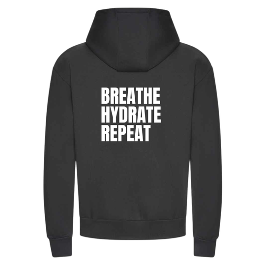 Strength Collection | Breathe Hydrate Repeat Hoodie | Charcoal