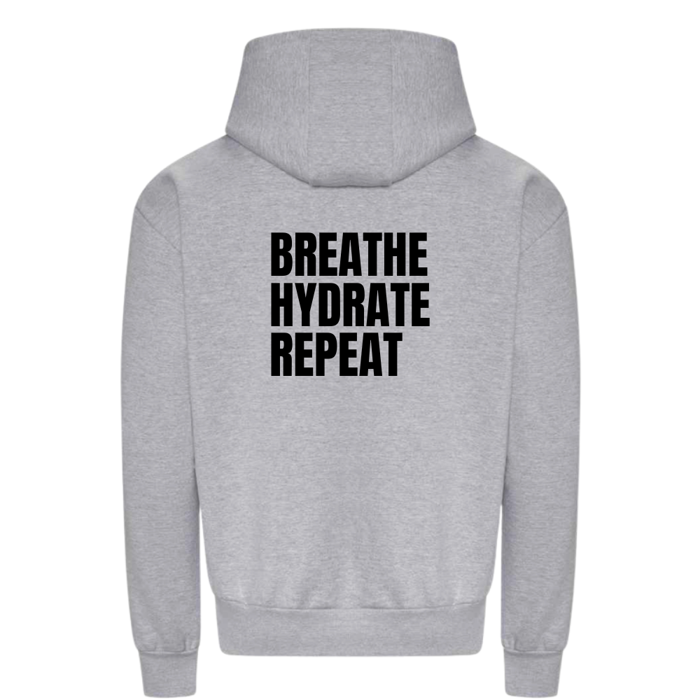 Strength Collection | Breathe Hydrate Repeat Hoodie | Grey