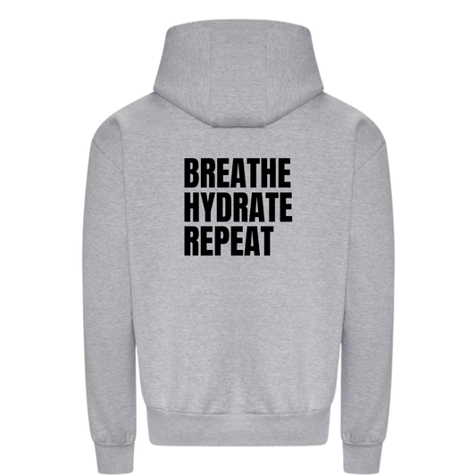Strength Collection | Breathe Hydrate Repeat Hoodie | Grey