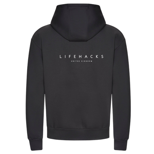 Storyteller Hoodie | Life Hacks Hoodie | Unisex Oversized Hoodie | Charcoal