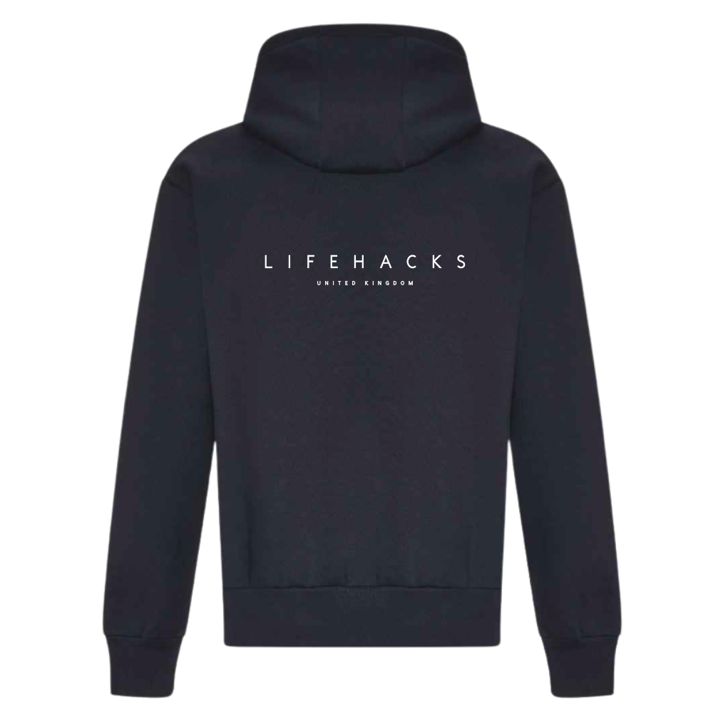 Storyteller Hoodie | Life Hacks Hoodie | Unisex Oversized Hoodie | Navy