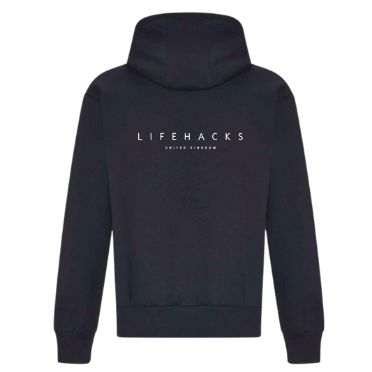 Storyteller Hoodie | Life Hacks Hoodie | Unisex Oversized Hoodie | Navy