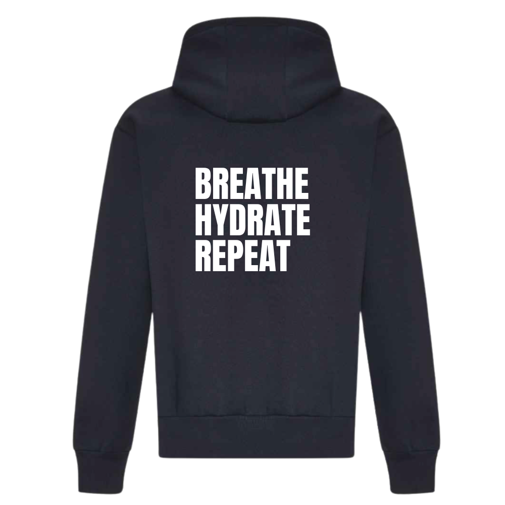 Strength Collection | Breathe Hydrate Repeat Hoodie | Navy