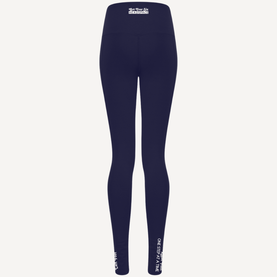 Navy Blue Fitted Leggings with Pocket | Adult Leggings