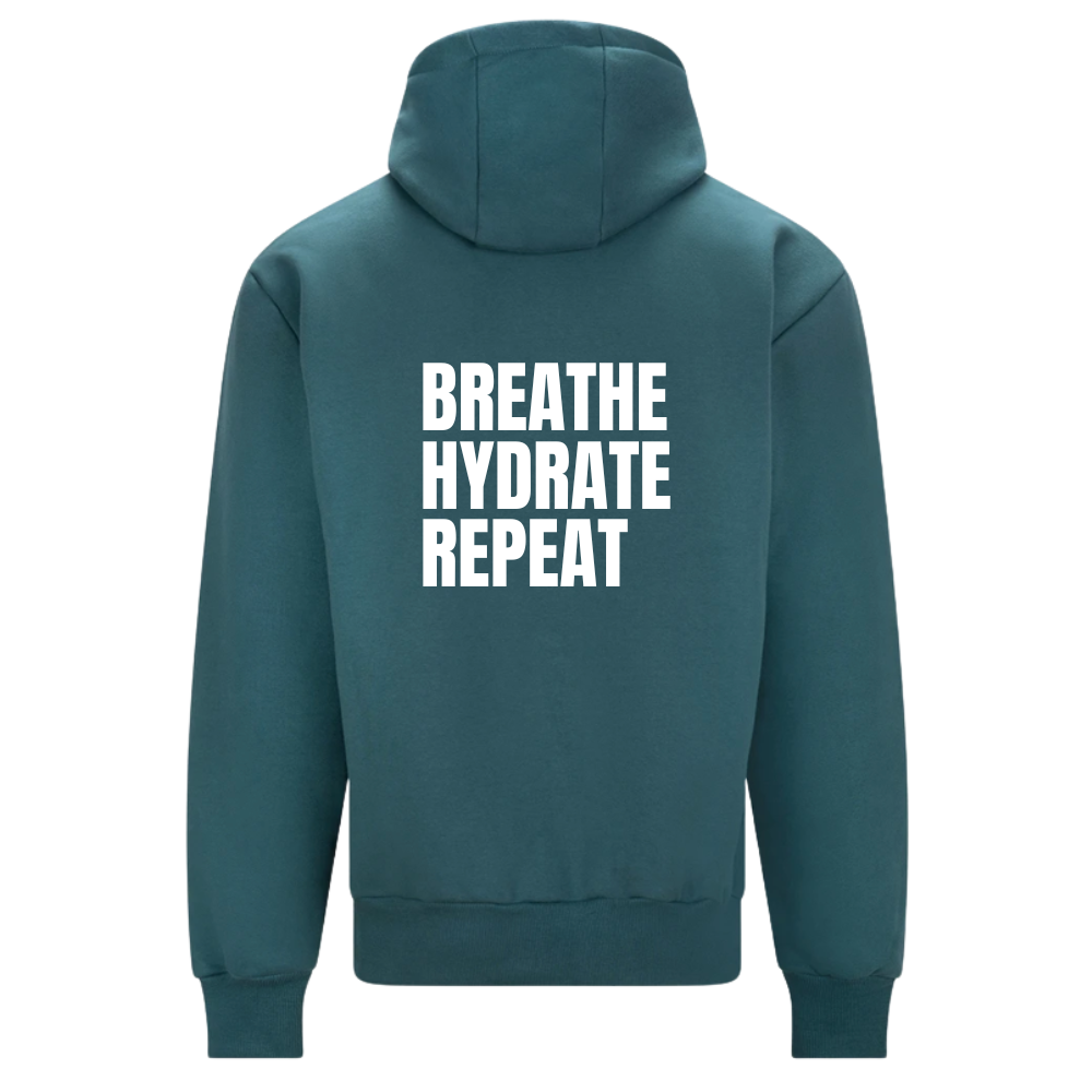 Strength Collection | Breathe Hydrate Repeat Hoodie | Teal